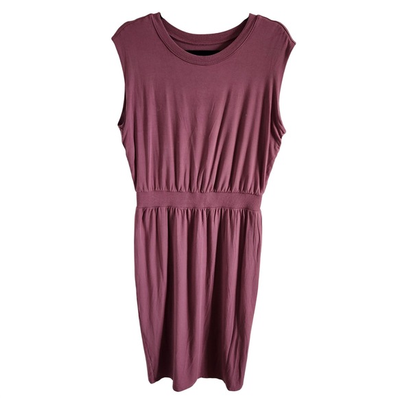 Athleta Dresses & Skirts - Athleta Santorini Cinch Dress Size M Tawny Rose Pink Modal Blend Active Wear